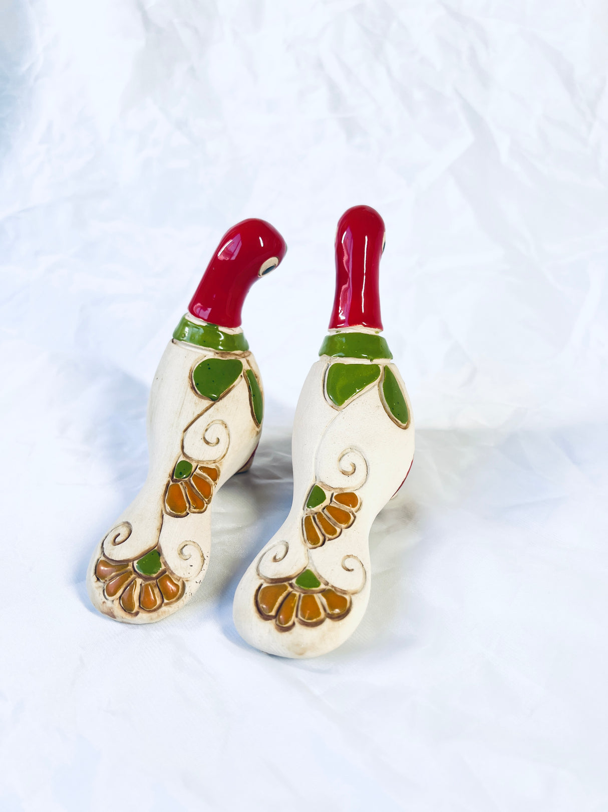 Ceramic Birds Set – Handmade Folk Art Sculpture from Colombia - Sumiye Co