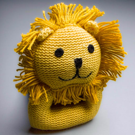 Knit Baby Rattles Gift Set | Lion, Elephant, Giraffe & Monkey - Sumiye Co