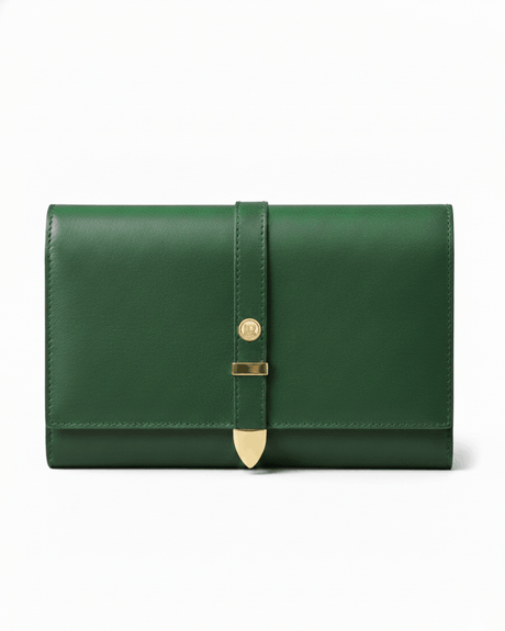 Aspen Forest Green Plant-Based Leather Travel Wallet ( Available for Pre-order 20th April Delivery)-0