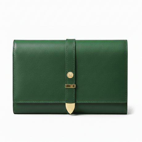 Aspen Forest Green Plant-Based Leather Travel Wallet - Sumiye Co