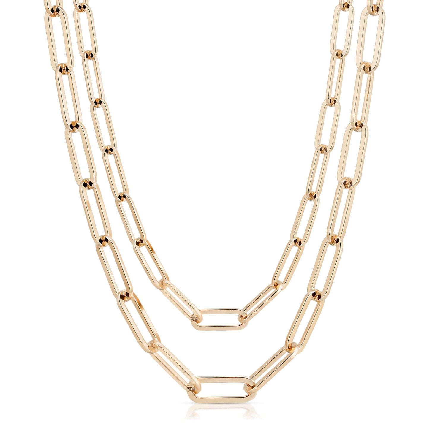 6.5mm Double Large Elongated Link Chain Necklace