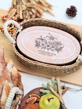 Bread Warmer & Basket - Pumpkin Oval-2