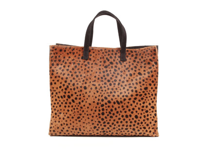 Tote-Leopard Genuine Calf Hair - Sumiye Co