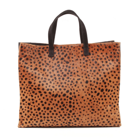 Tote-Leopard Genuine Calf Hair - Sumiye Co