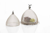 Mesh Domes Set of 2 (1 Each Lg & Sm) - Silver Nickel