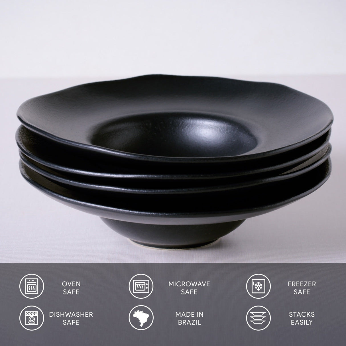 Deep Rim Plate Set of 4