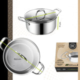 BE | LIVING CIRCLAD Series Casserole with Lid 5 qt / 8.5"/ 24 cm