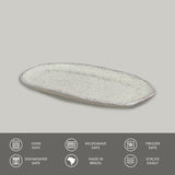 Shallow Organic Oval Platter Small Set of 4