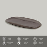 Shallow Organic Oval Platter Small Set of 4