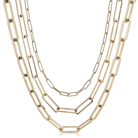 Triple Multi Layer Chain Necklace