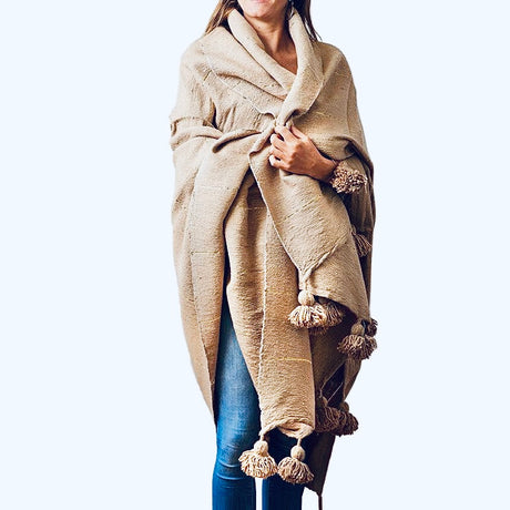 Moroccan Tasseled Blankets 78" x 58" - Sumiye Co