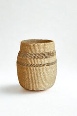 Mixed Weave Natural Planter Basket - Medium