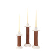 Alcantara-Frederic Leather-Wrapped Candle Holder | Morocco - Sumiye Co