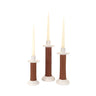 Alcantara-Frederic Leather-Wrapped Candle Holder | Morocco - Sumiye Co