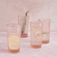 Pink Tall Glasses - Set of 4 - Sumiye Co