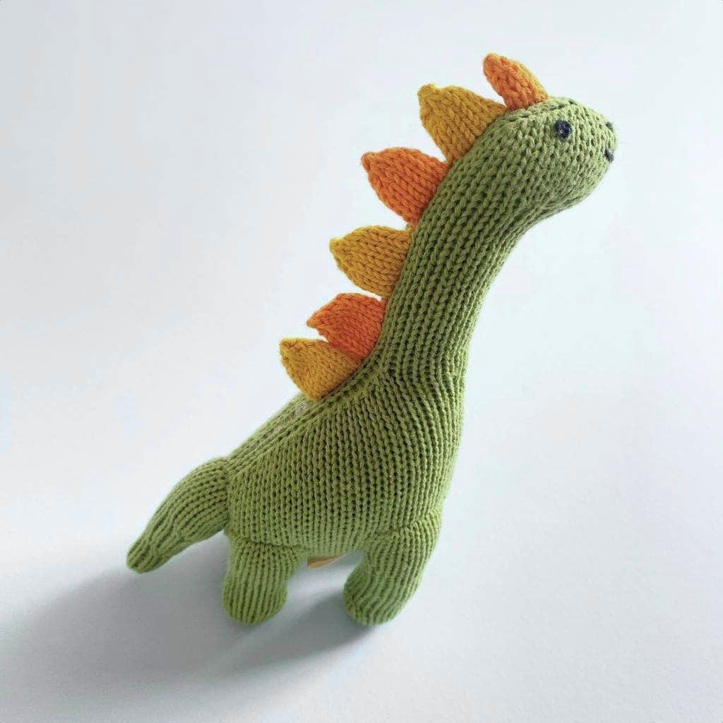 Knit Baby Rattles Brachiosaurus