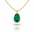 Eclisse Pear Emerald Pendant Necklace-0