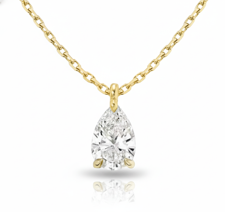 Eclisse Pear Pendant Necklace-0