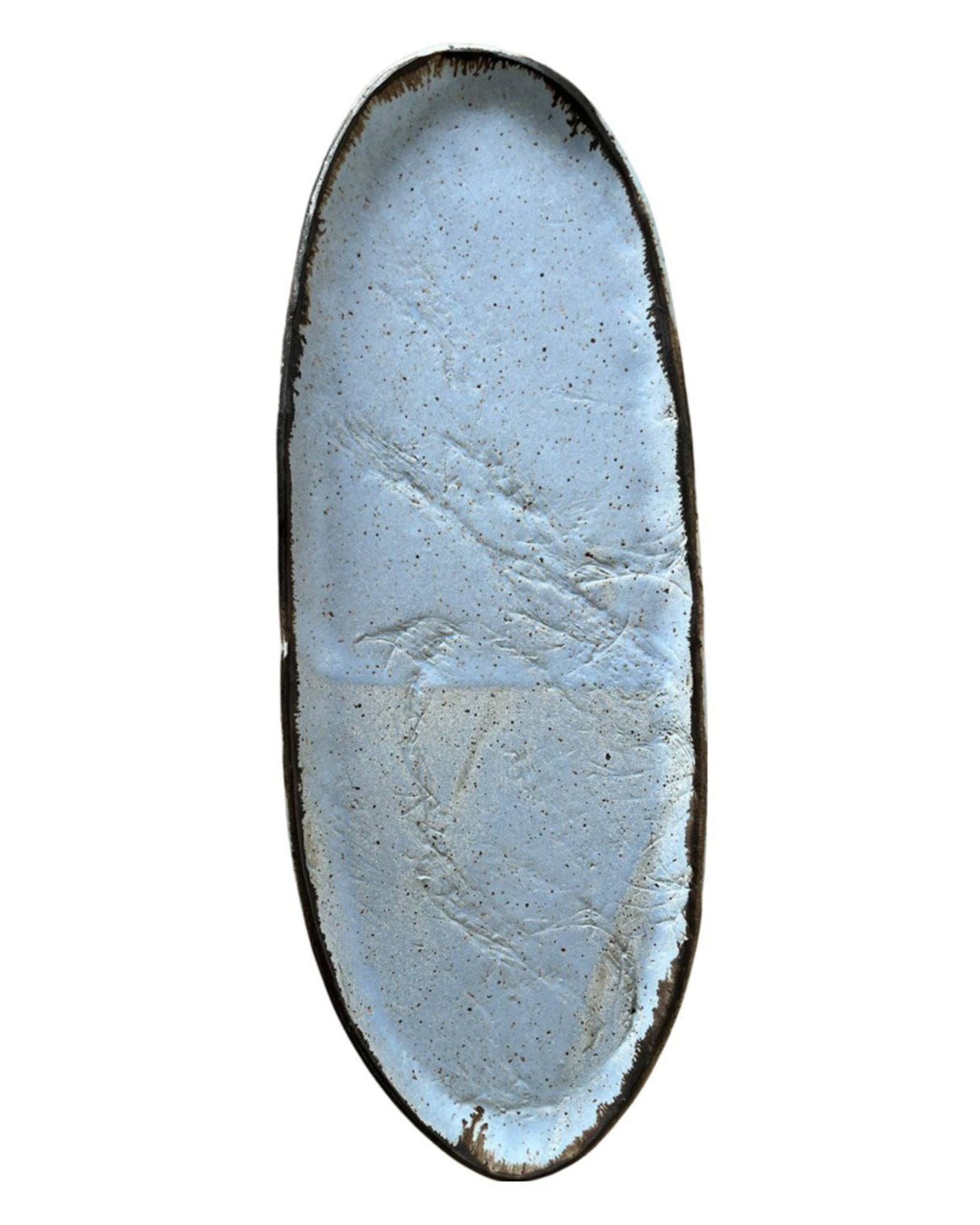 Luna Large Oval Trays | Farmhouse Style Stoneware Clay - Sumiye Co