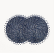 Surya Woven Palm Fiber Placemat - Indigo Blue (Set of 2) - Sumiye Co