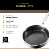 BE | LIVING CIRCLAD Series Sauté Pan with Lid 3 qt / 8.5"/ 24 cm