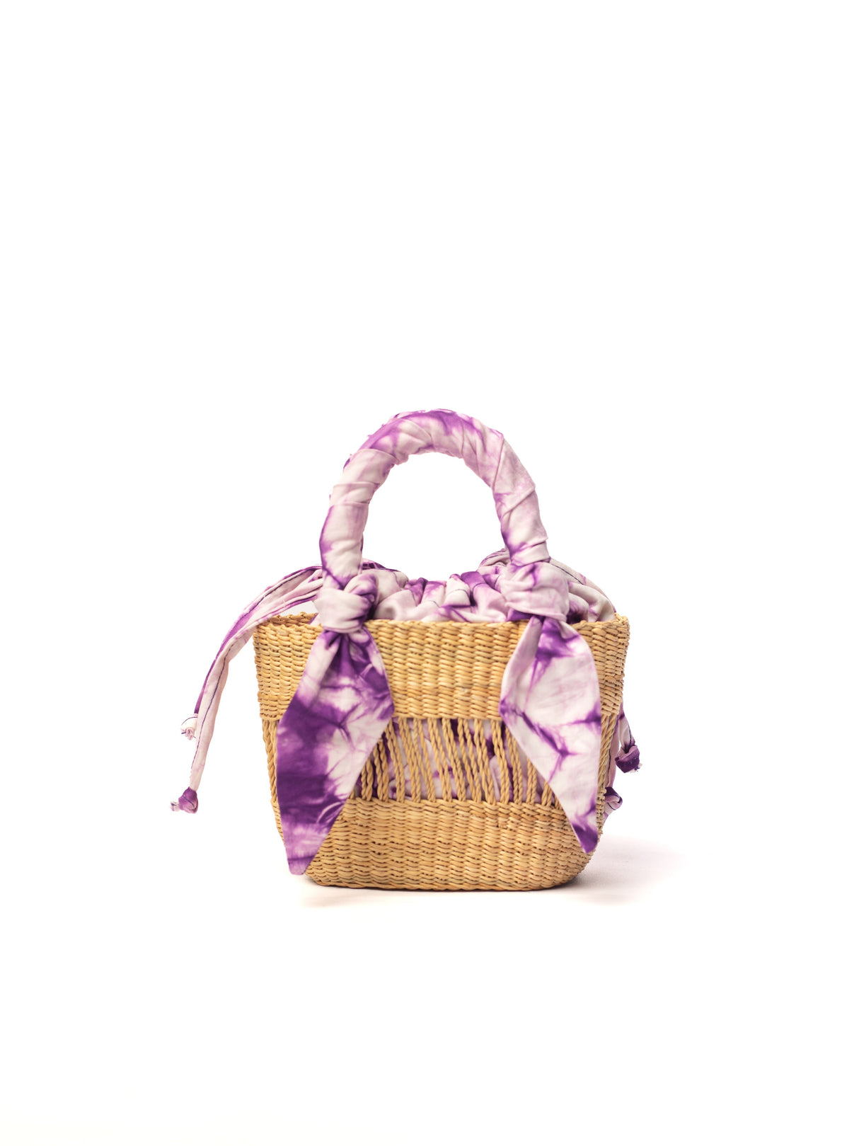 Ayine Bag Mini - Natural w/ Purple and Pale Lining - Sumiye Co