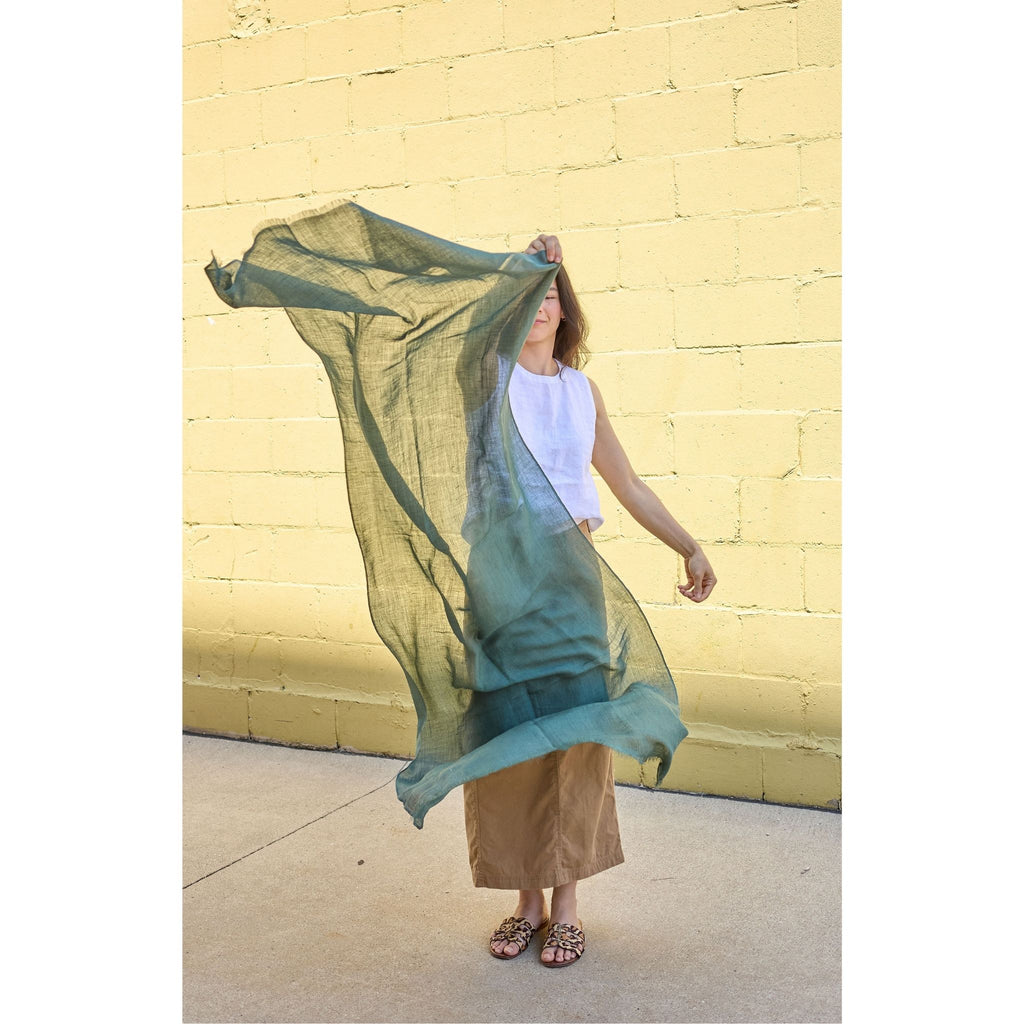 Hand Woven Linen Silk Blend Scarf