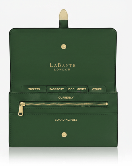 Aspen Forest Green Plant-Based Leather Travel Wallet ( Available for Pre-order 20th April Delivery)-1