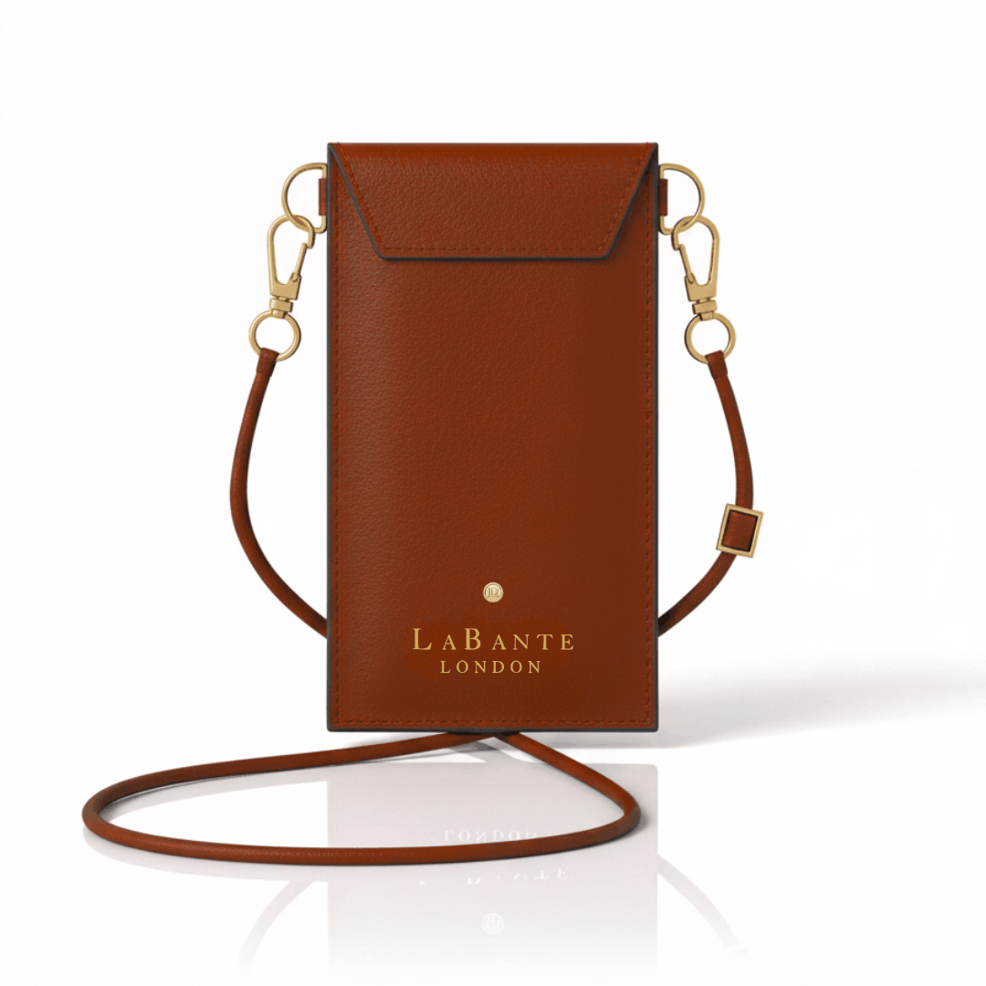 Cancun Brown Plant Based Phone & Card Crossbody - Sumiye Co