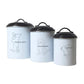 Black & White Pet Food & Treat Storage Canisters (Set of 3)-0