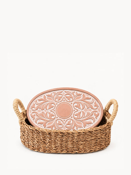 Bread Warmer & Basket - Vintage Vine Oval-3