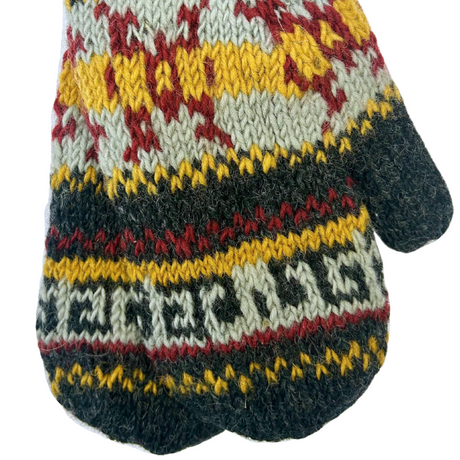 Yeti Mitten Grey/Mustard - Sumiye Co