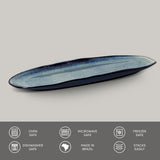 Shallow Organic Oval Platter Large Set of 4