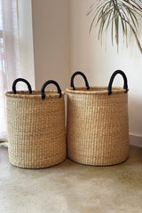 S/2 Handwoven Hamper - Natural - Sumiye Co