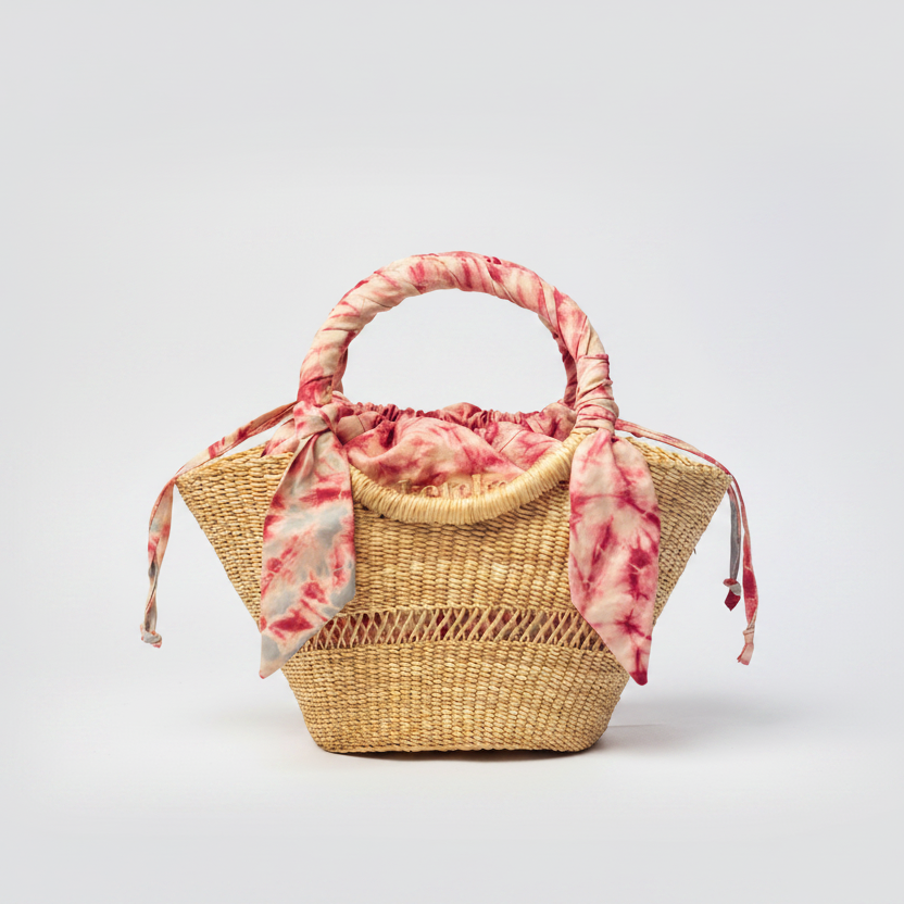 Butterfly Bag Small - Light Grey and Red Lining - Sumiye Co