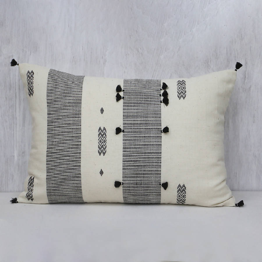 Nimmit Sti Handwoven Throw Pillow Cover 16" x 24" | India