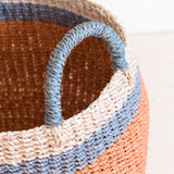 Coral Tabletop Catch-All with Handle - Handcrafted Baskets - Sumiye Co