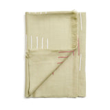 Sea Salt Pastel Green Hand Woven Hand Embroidered Silk Merino Classic Scarf - Sumiye Co