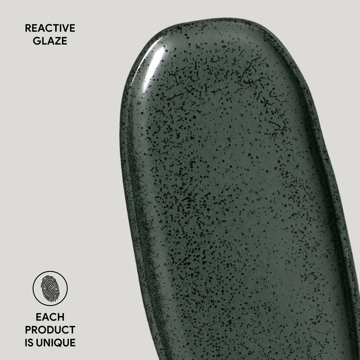 Shallow Organic Oval Platter Small Set of 4