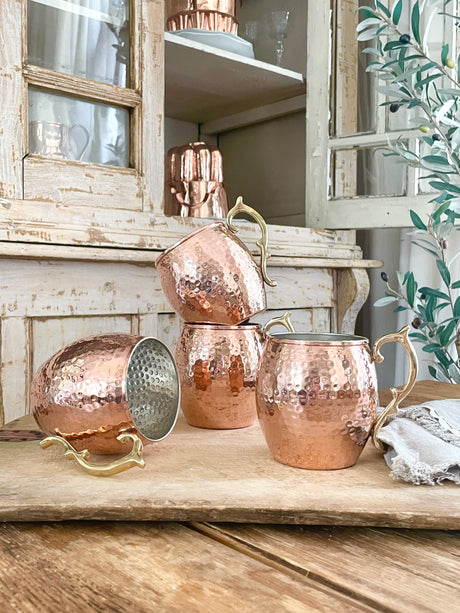 Copper Moscow Mule Mugs (Set of 4)  | Vintage French Inspired - Sumiye Co