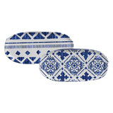 Shallow Organic Oval Platter Small Set of 4