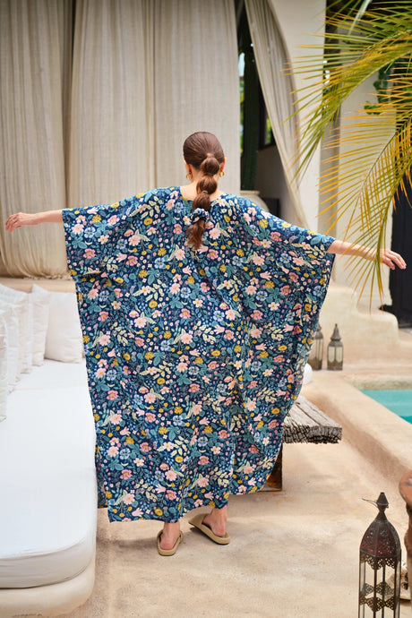 Oaklynn Kaftan Dress in Botanical - Sumiye Co