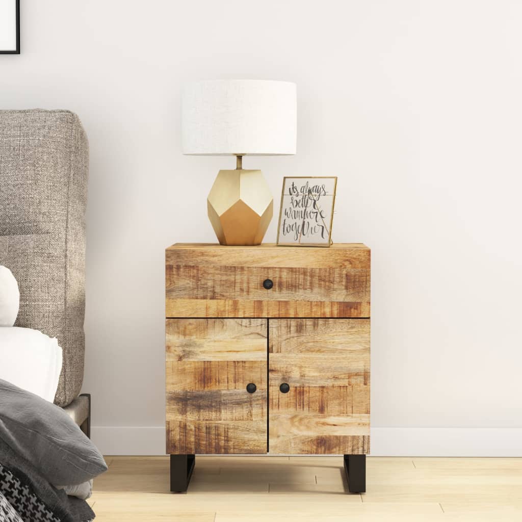 Bedside Cabinet | Solid Wood Acacia (19.7"x13"x23.6" )-0