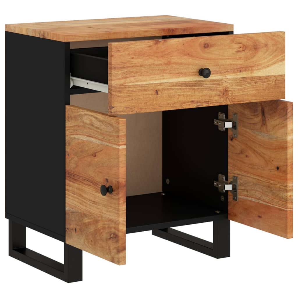 Bedside Cabinet | Solid Wood Acacia (19.7"x13"x23.6" )-20