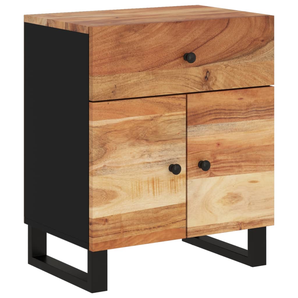Bedside Cabinet | Solid Wood Acacia (19.7"x13"x23.6" )-24