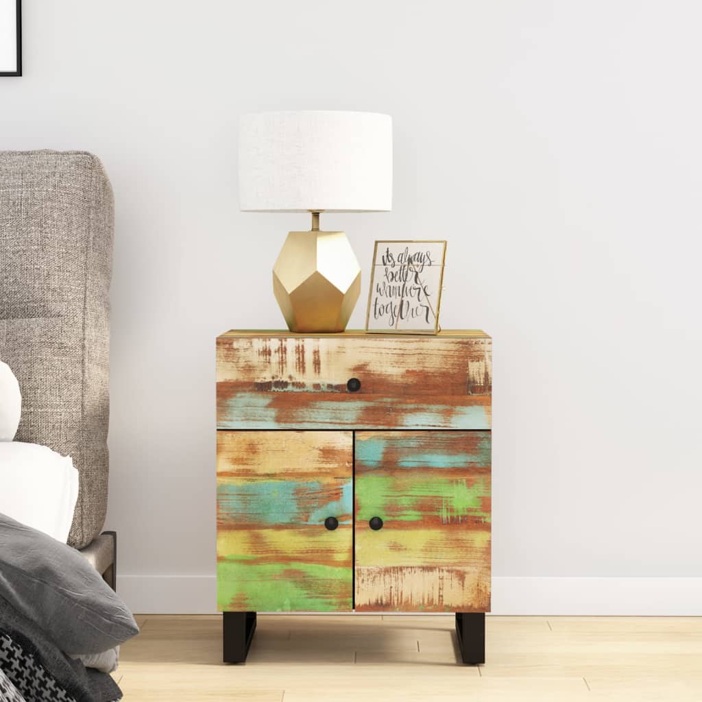 Bedside Cabinet | Solid Wood Acacia (19.7"x13"x23.6" )-8