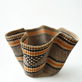 Handwoven Wave Basket - Earth Colors