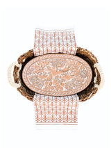 Bread Warmer & Basket Gift Set with Tea Towel - Garden Oval-6