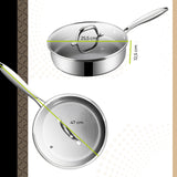 BE | LIVING CIRCLAD Series Sauté Pan with Lid 3 qt / 8.5"/ 24 cm