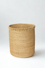 Handwoven Hamper with Lid - Natural - Sumiye Co